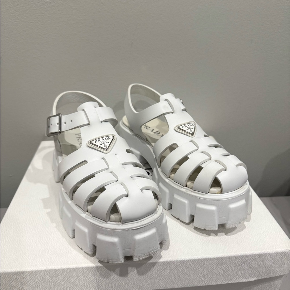 Prada Rubber Monolith sandals - Picture 8 of 15